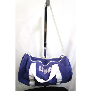 Medium Size 18" Blue Canvas USA Travel, Gym Unisex Duffel Bag